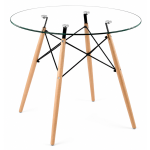 Стіл скляний круглий 80 см Імз Eames
