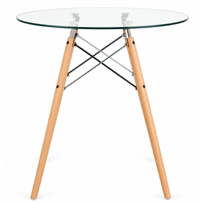 Стіл скляний круглий 80 см Імз Eames