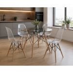 Стіл скляний круглий 80 см Імз Eames