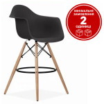Стілець високий Тауер Вуд Eames барний хокер чорний