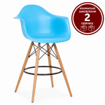 Стілець високий Тауер Вуд Eames барний хокер блакитний