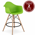 Стілець високий Тауер Вуд Eames барний хокер зелений